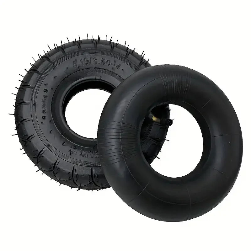 4.10/3.50-4 410/350-4 4.10-4 Tire and Inner Tube for Warehouse Cars Scooter Wheel Hand Truck Lawn Mower Dollies Wheelbarrow