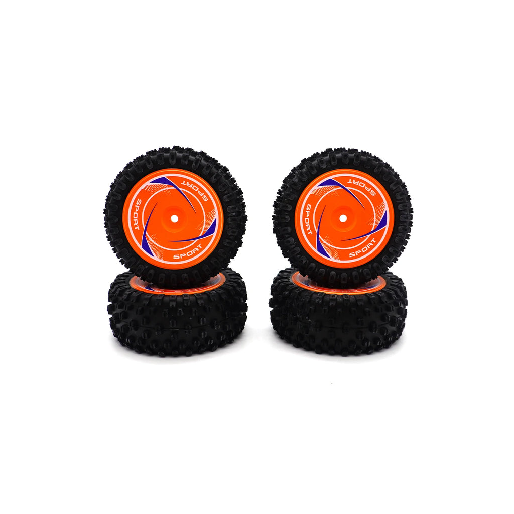 Rubber Front and Rear Wheel Tires Hub Non-Slip/Wear-Resistant Part For 1/14 1/12 WLtoys 144001 144010 124018 124019 RC Drift Car
