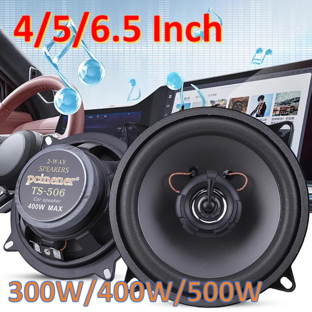4/5/6.5 Inch HiFi Coaxial Subwoofer Car Automobile Audio HiFi Music Full Frequency Car Stereo Speaker 300W 400W 500W Car Speaker