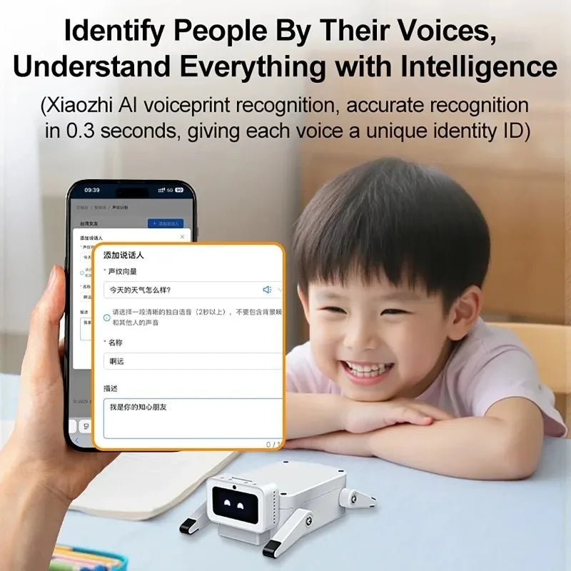 Xiaozhi AI Robot Pet for Kids,Voice-Control Robot Puppy,Man-machine Mutual Communication and Companionship,3D Printing Products