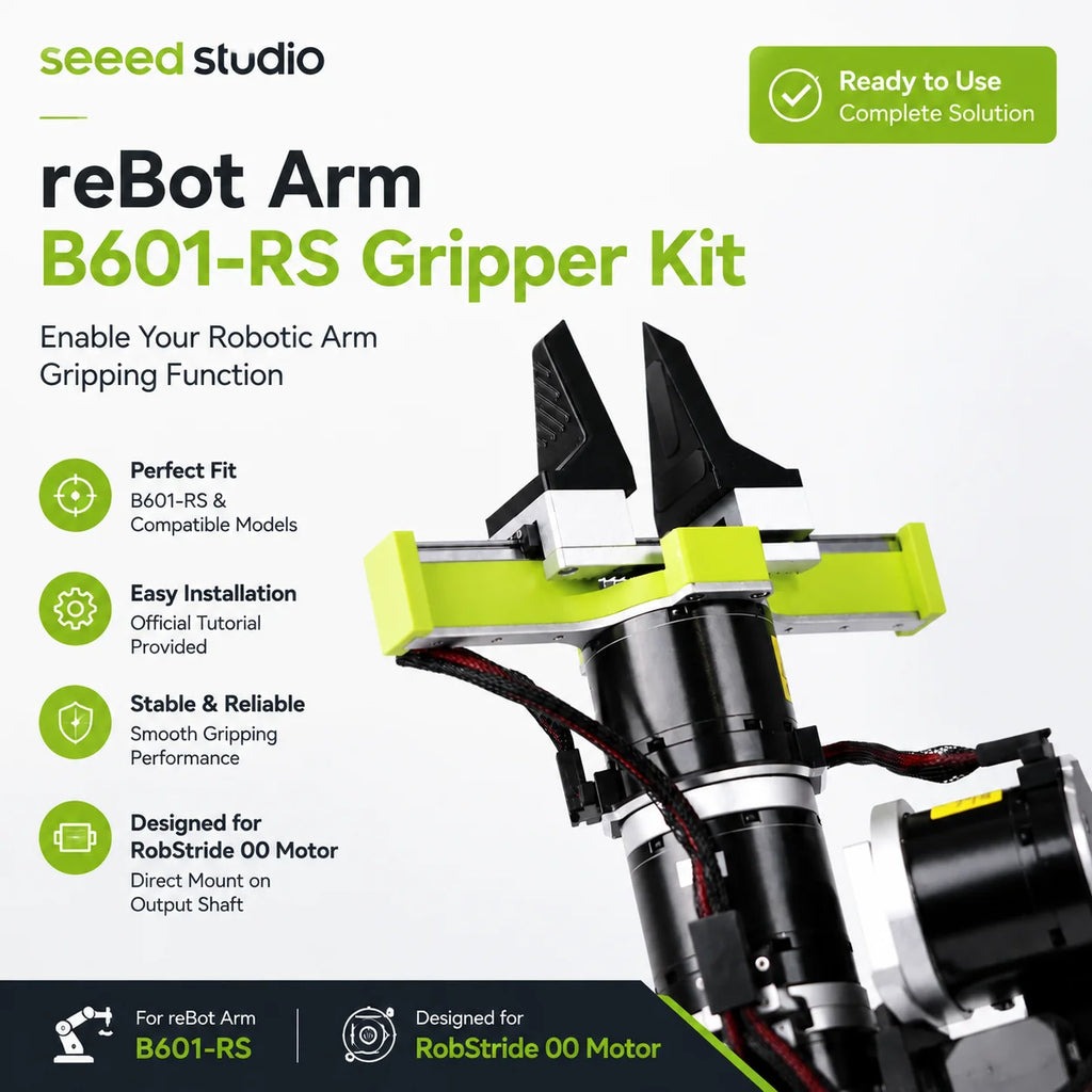 reBot Arm B601-RS AI Robotic Arm with High Torque RobStride Motors, Open Source Hardware & Software, ROS2 Isaac Sim Compatible