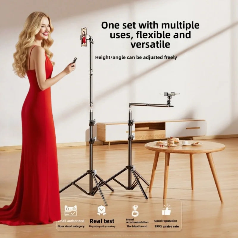 Universal Lazy Long Arm Stand 360° Rotating Phone Holder Adjustable Installation Bed & Desk Mount Photography Accessories