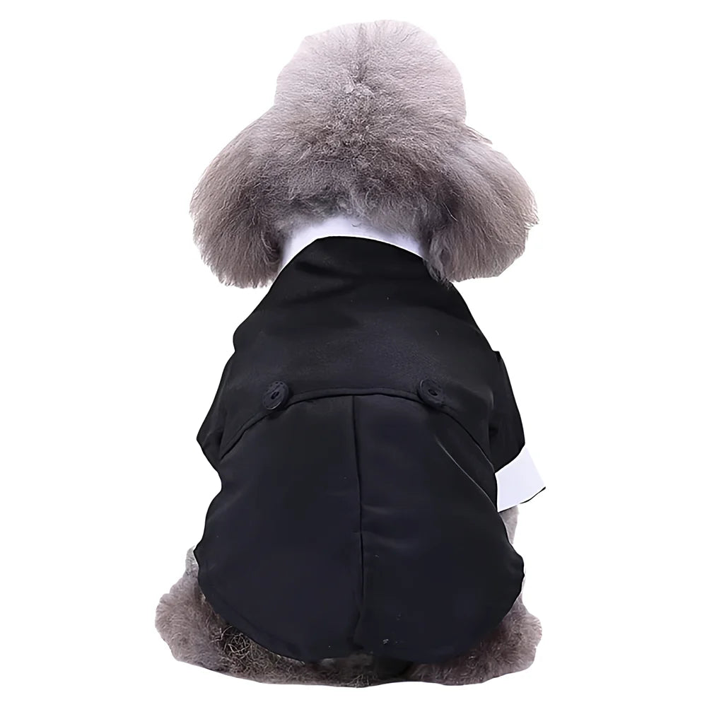 Pet Costume Suits - Lightweight Tuxedos, Suitable for Weddings/Christmas, with Adjustable Bow Ties and Breathable Mesh Fabric