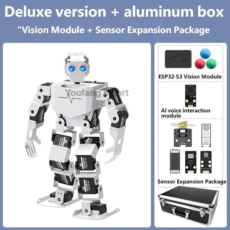 17 Dof Humanoid Robot Supports AI Vision Voice Interaction Singing Educational Programming DIY Kit For Arduino or Scratch Python