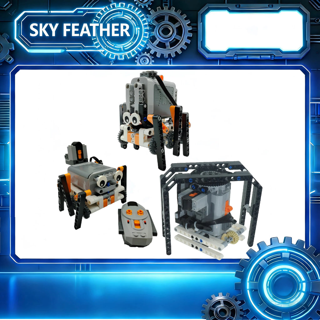 Technical Electric MOC Building Blocks Walking Robot RC Omnidirectional Robot Model DIY  bricks blocks Kids Fun Toy