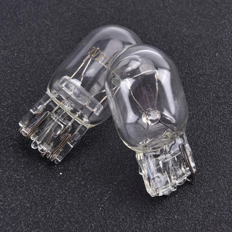 10Pcs T20 W21/5W Signal Light Halogen Bulb 7440 7443 Clear Orange Daytime Turn Stop Brake Tail Bulb DRL Bulbs