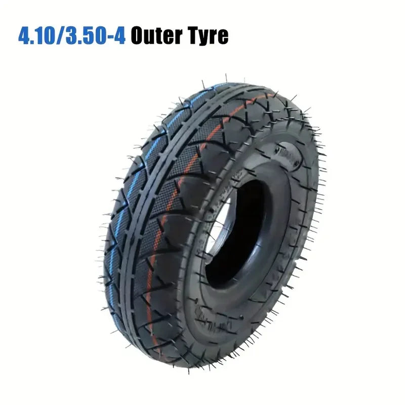 4.10/3.50-4 410/350-4 4.10-4 Tire and Inner Tube for Warehouse Cars Scooter Wheel Hand Truck Lawn Mower Dollies Wheelbarrow