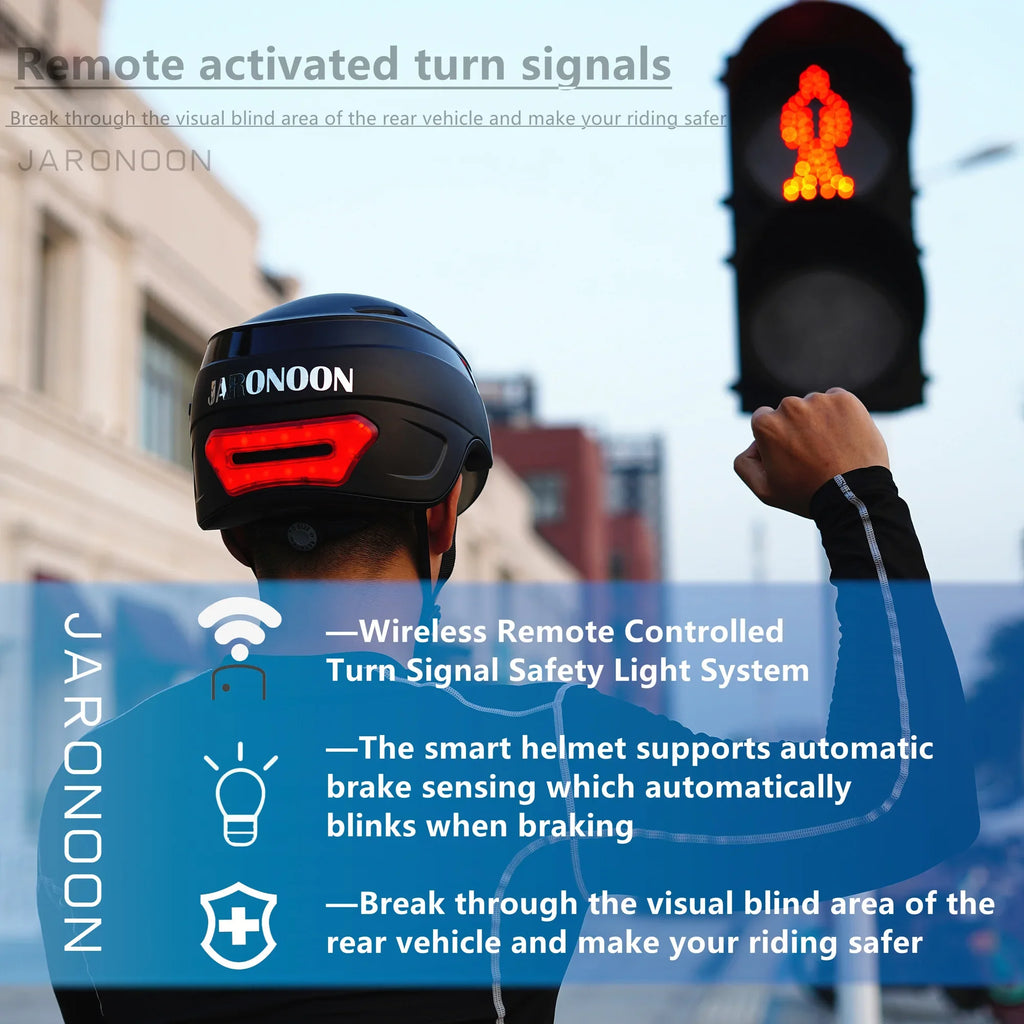 Bike Helmet with Built-in Camera,Quick Release Visor by Magnetic Point,Smart Taillight with Turn Signal,Bluetooth Calling & Play