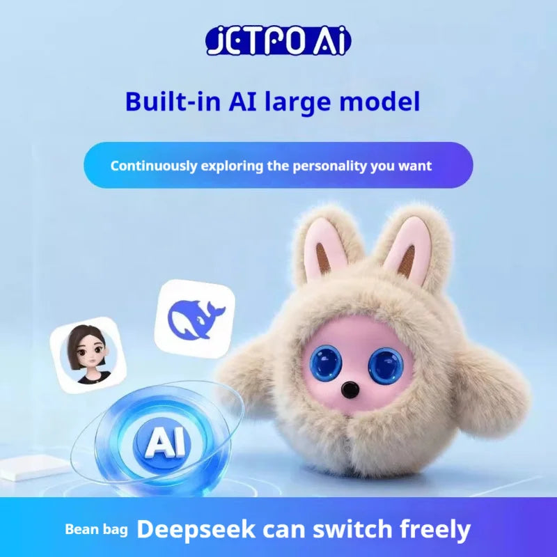 AI Desktop Pet Robot Companion Parent-Child Interaction,Intelligent Dialogue Capabilities Voice-Controlled Plush Toy.