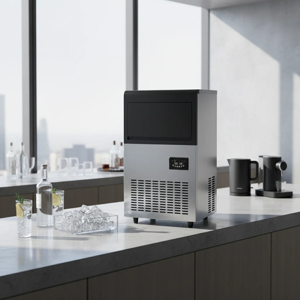 Portable Countertop Ice Maker Machine Automatic Electric Ice Cube Maker for Home Kitchen Bar Small Household Ice Generator
