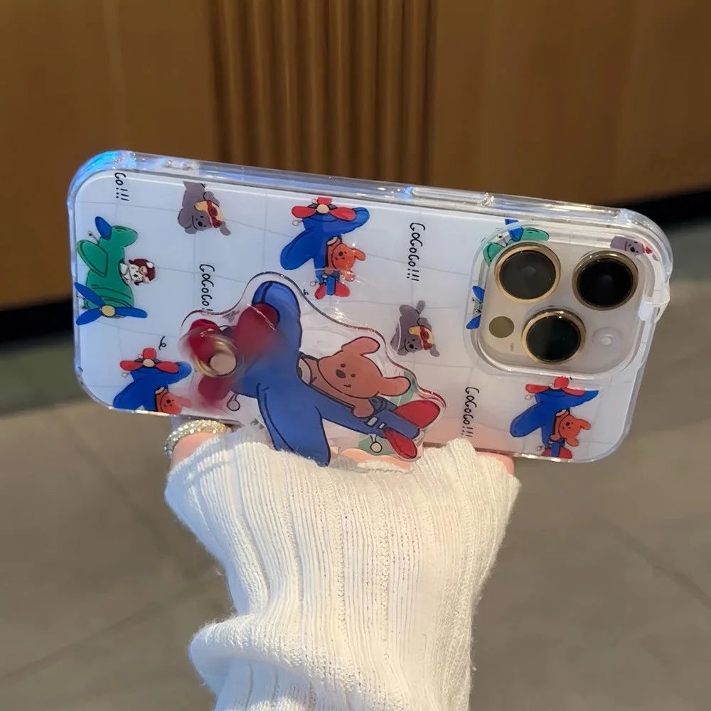 Korean Cute Cartoon Puppy Rotate Grip tok Griptok Pop Phone Holder Stand Support For iPhone Accessories Holder