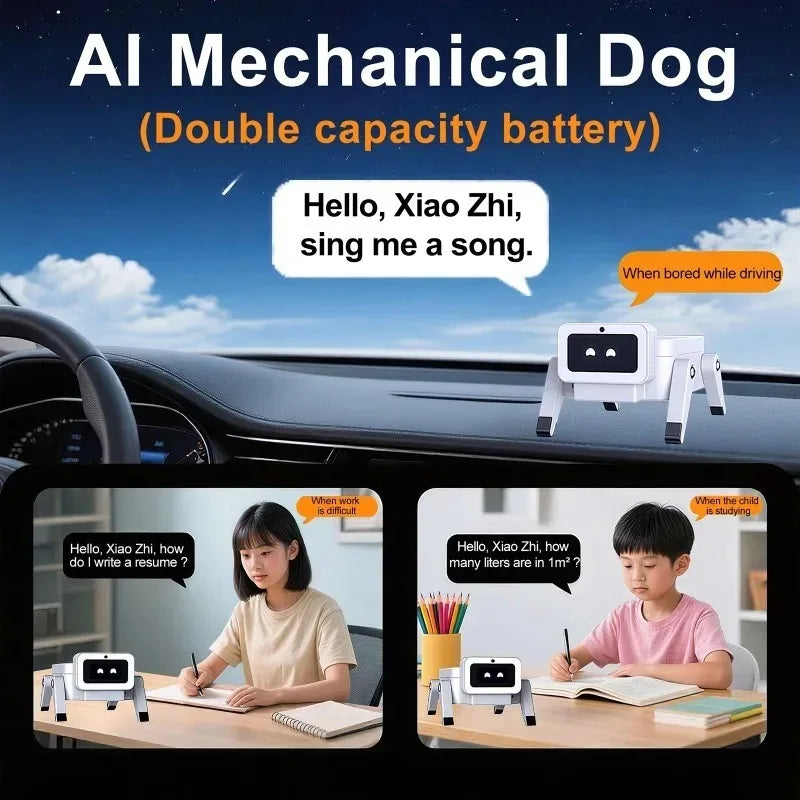 Xiaozhi AI Robot Pet for Kids,Voice-Control Robot Puppy,Man-machine Mutual Communication and Companionship,3D Printing Products