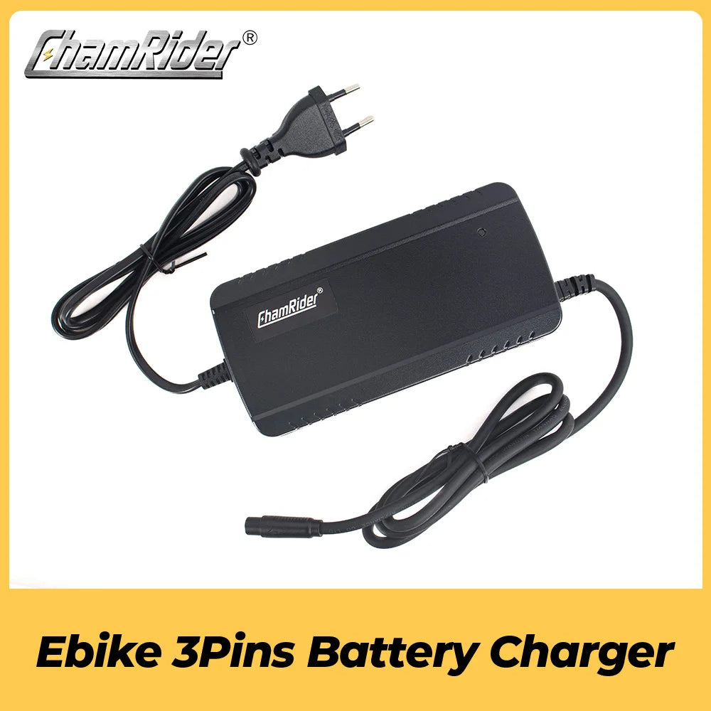 Ebike Lithium Battery Charger 3 Pins Plug 36V 42V 48V 54.6V 52V 58.8V Battery Pack Charger for Electric Bike Battery EURO