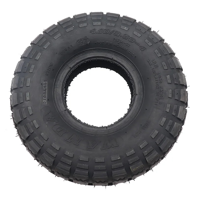4.10/3.50-4  Tire and Inner Tube for Warehouse Cars Scooter Wheel Hand Truck Lawn Mower Dollies Wheelbarrow