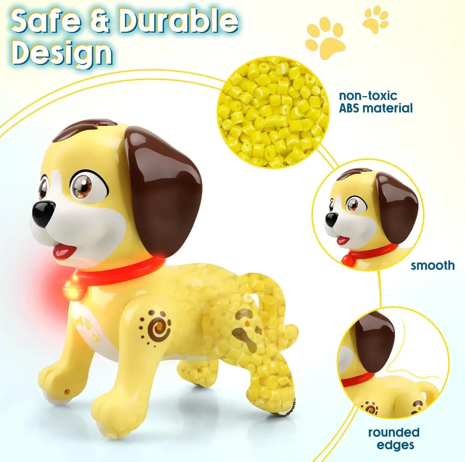Interactive Robot Pet Puppy Dog Toy for Kids That Acts Like a Real Dogs Walking Barking with Toddler, Girls Boys, birthday Gift