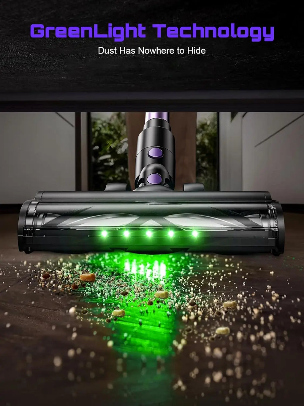 Cordless Vacuum Cleaner, 55Kpa/500W/45min 10 in 1 Powerful Stick Lightweight Vacuum Cleaner for Home Pet Hair/Hard Floor/Carpet