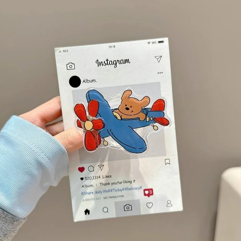 Korean Cute Cartoon Puppy Rotate Grip tok Griptok Pop Phone Holder Stand Support For iPhone Accessories Holder