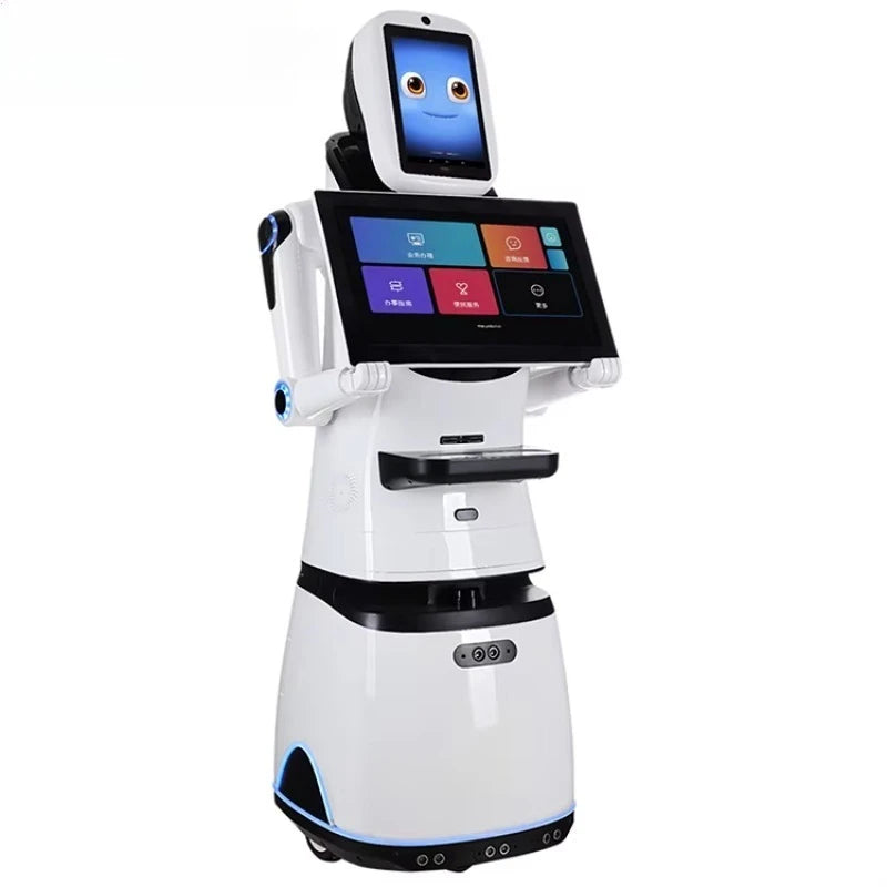 Customized Dual Screen Showroom Robot - AI Humanoid Commercial Reception & Welcome Guided Tour Robot