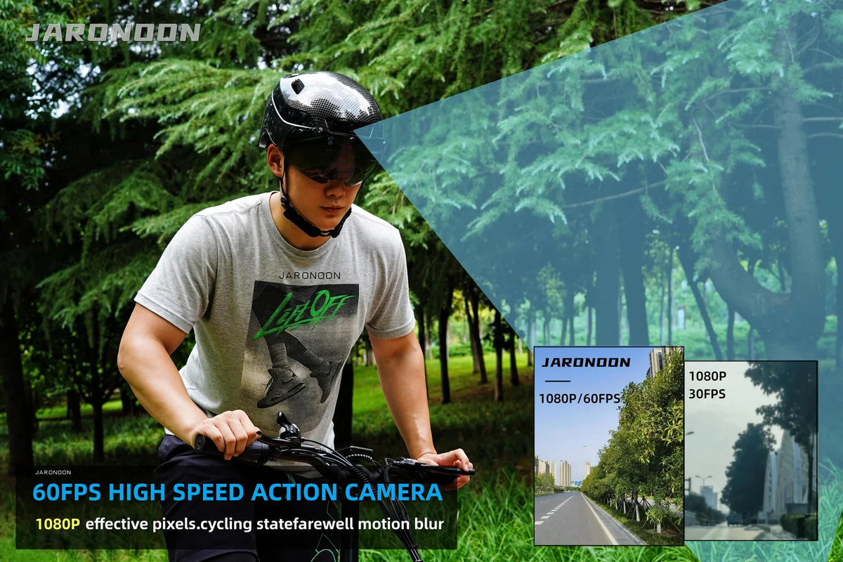 Bike Helmet with Built-in Camera,Quick Release Visor by Magnetic Point,Smart Taillight with Turn Signal,Bluetooth Calling & Play