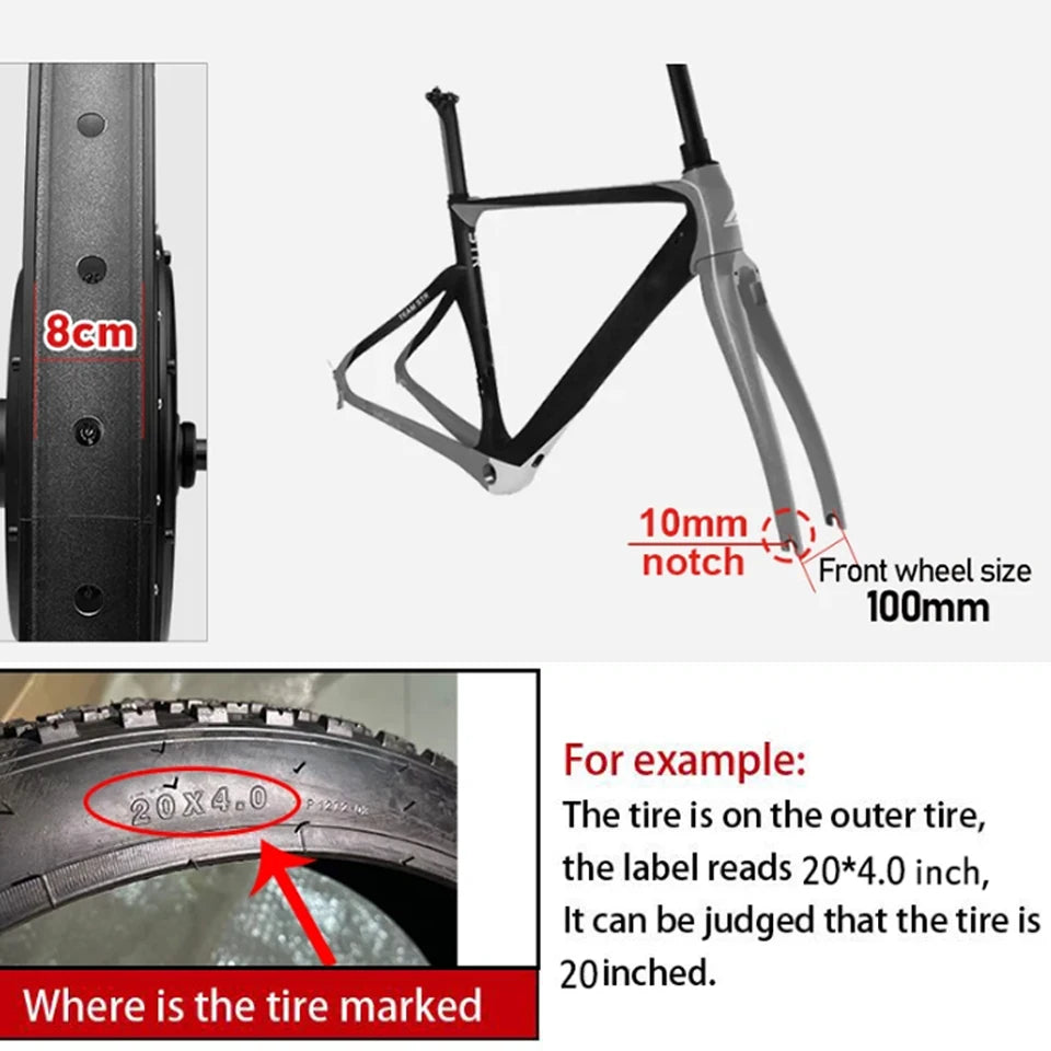 Electric Bike Rear Hub Motor Kit 36V 48V 500W 750W Electric Bike Rear Hub Motor Kit Fat Tire Bikes 20inch 24inch 26inch