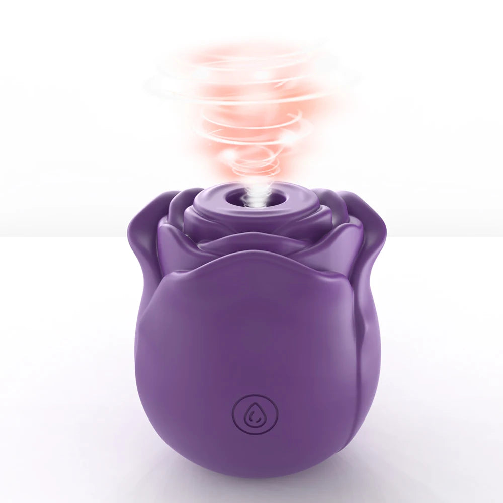 1PC Rose Flower 2 In 1 Vibrator Sucking Beating Nipple Clitoral Stimulator Powerful G-spot Vaginal Vibrator Sex Toys for Women