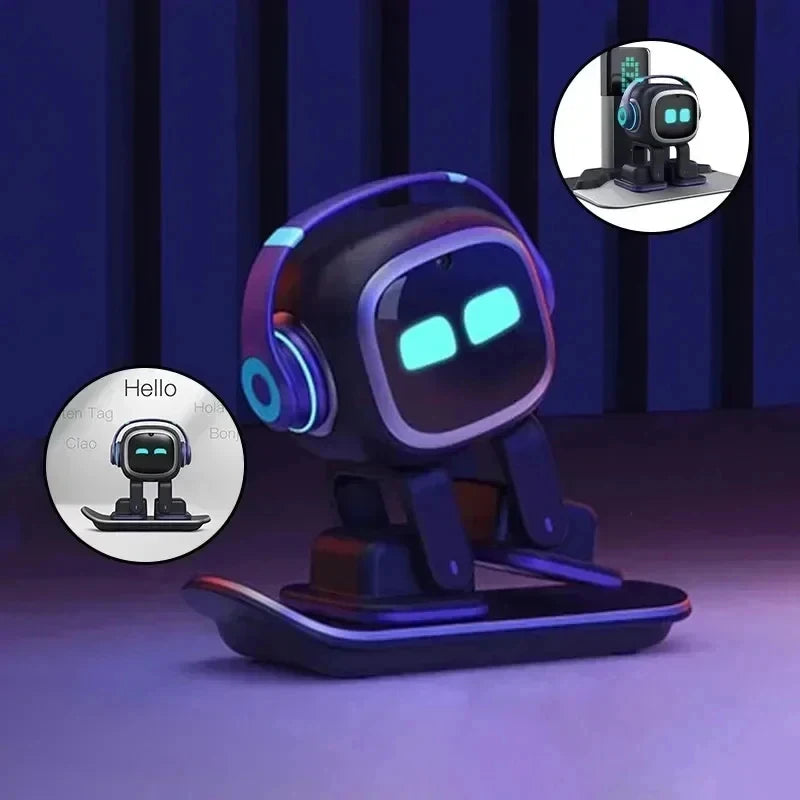 New AI EMO Robot Companion - Smart Desktop Pet with Large Model Access, Interactive Emotional Robot with Dancing
