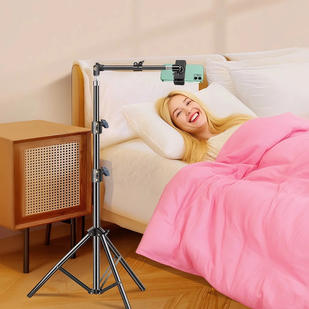Universal Lazy Long Arm Stand 360° Rotating Phone Holder Adjustable Installation Bed & Desk Mount Photography Accessories