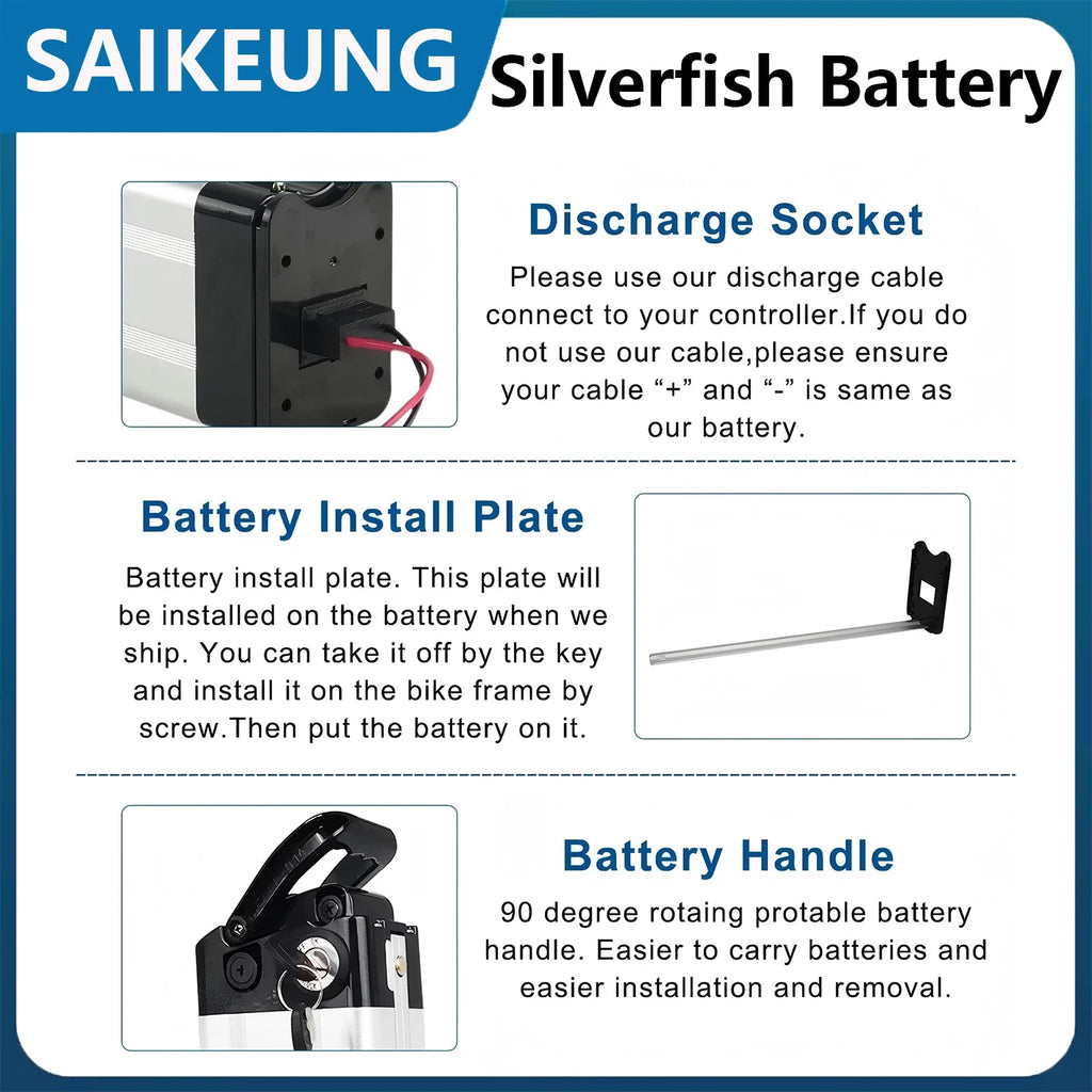Folding Electric Bike Bicycle battery 48V 50Ah 36V 52v 60 72v 25 30Ah 40Ah 45Ah 60Ah 750w1000w2000W For Retrospec Jax Rev Ebike