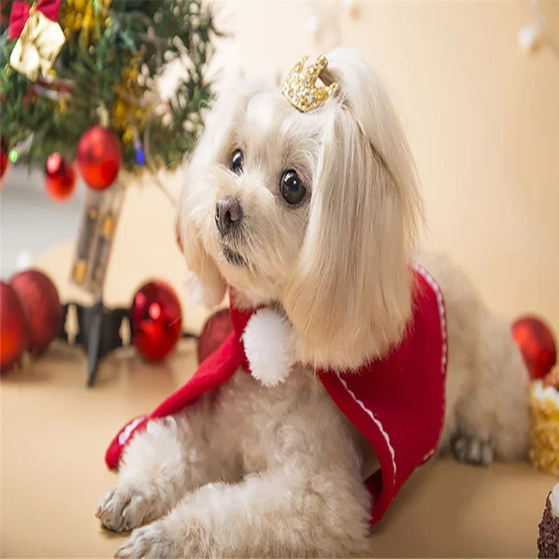 1 Pc Christmas Pet Costumes Funny Santa Claus Outfit for Dogs Cats Winter Warm Cotton Clothes Cute Pet Cosplay Apparel