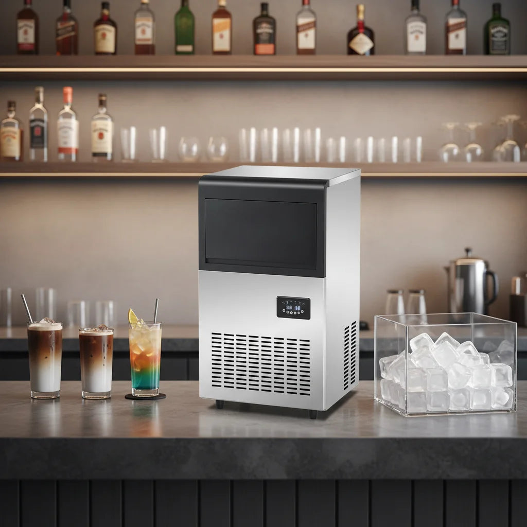 Portable Countertop Ice Maker Machine Automatic Electric Ice Cube Maker for Home Kitchen Bar Small Household Ice Generator