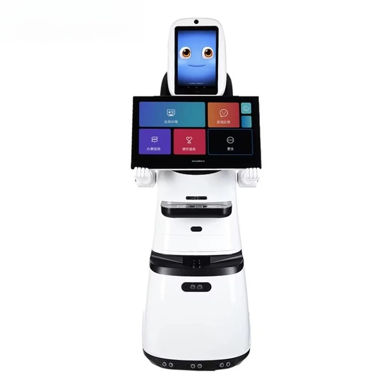 Customized Dual Screen Showroom Robot - AI Humanoid Commercial Reception & Welcome Guided Tour Robot