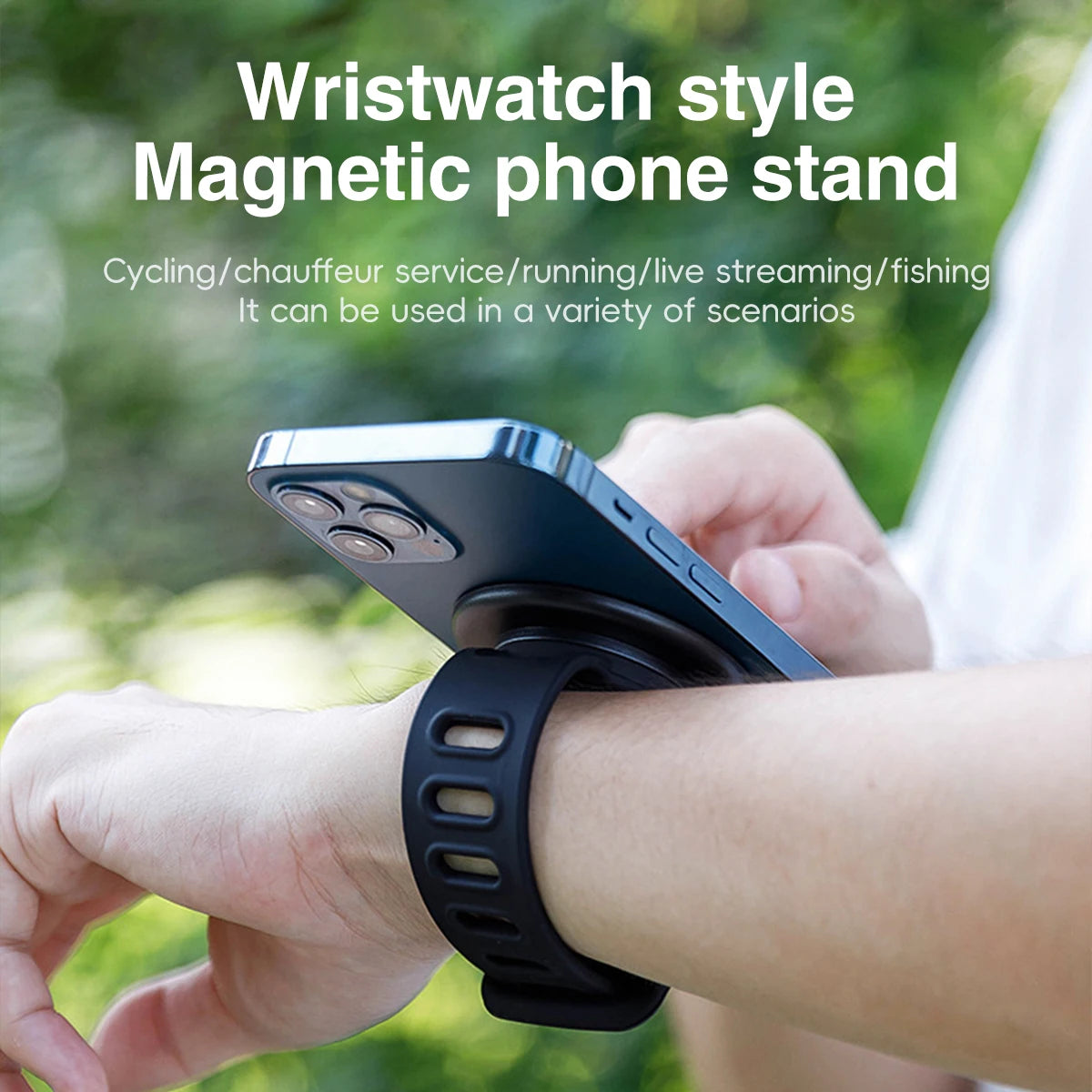For Magsafe Magnetic Wrist Band Holder Two-Sided Magnet Mobile Phone Holder for Magsafe Iphone Accessories Sports