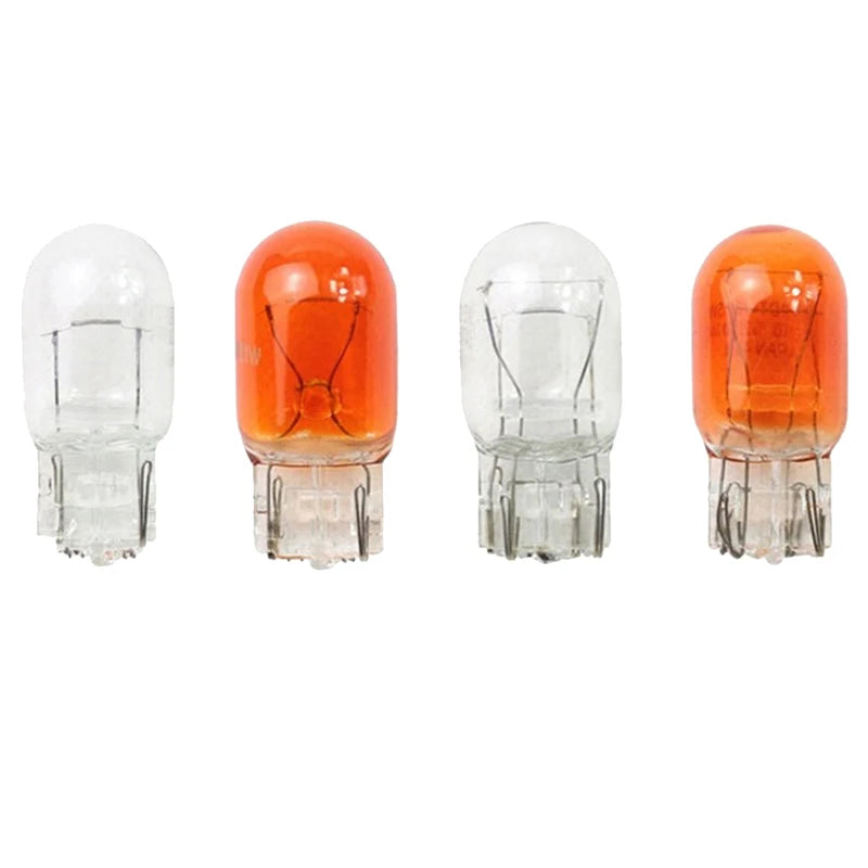 10Pcs T20 W21/5W Signal Light Halogen Bulb 7440 7443 Clear Orange Daytime Turn Stop Brake Tail Bulb DRL Bulbs
