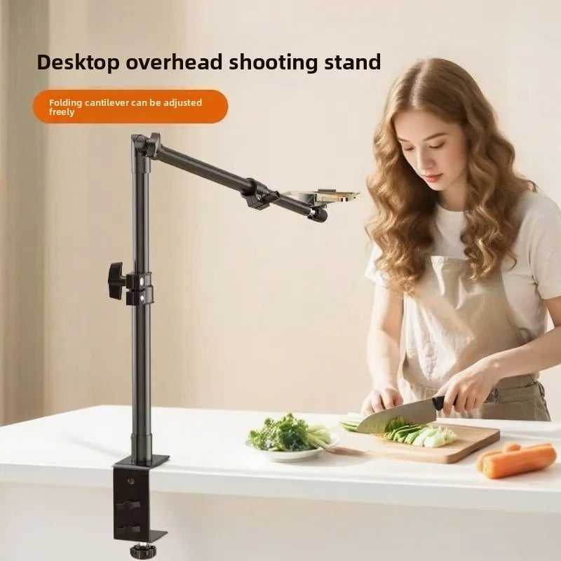 Universal Lazy Long Arm Stand 360° Rotating Phone Holder Adjustable Installation Bed & Desk Mount Photography Accessories