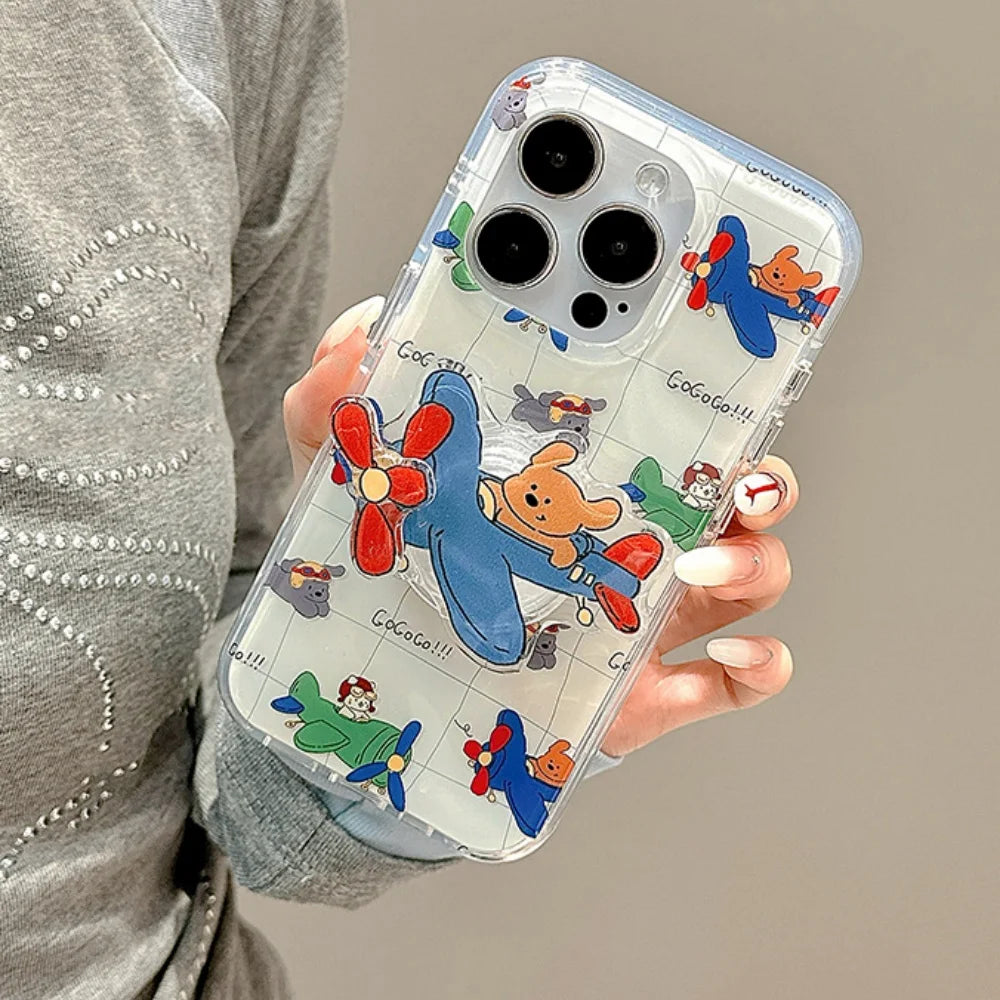 Korean Cute Cartoon Puppy Rotate Grip tok Griptok Pop Phone Holder Stand Support For iPhone Accessories Holder