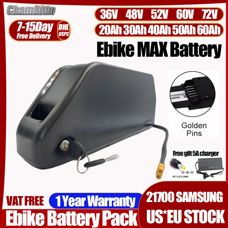 Electric bicycle cham-rider 48V 750w Lithium Batterie ebike 52V 25ah 30ah 40ah 50ah 60ah Batterie 60v72v 1000w 2000w 1500w motor