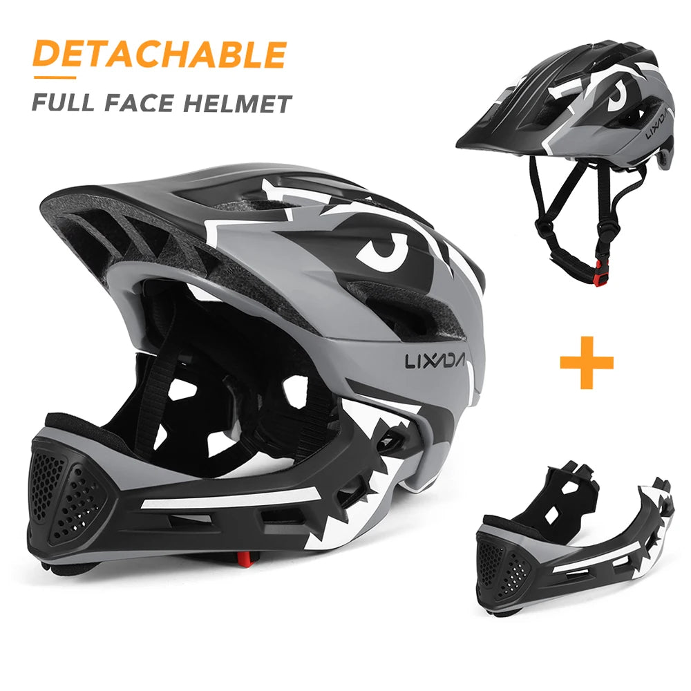 Kids Detachable Full Face Bike Helmet Children's Sports Child Cycling MTB Motorcycle Skateboarding Roller Skating Helmet
