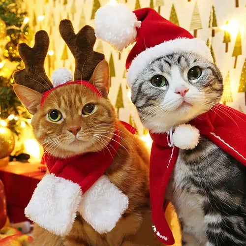 1 Pc Christmas Pet Costumes Funny Santa Claus Outfit for Dogs Cats Winter Warm Cotton Clothes Cute Pet Cosplay Apparel