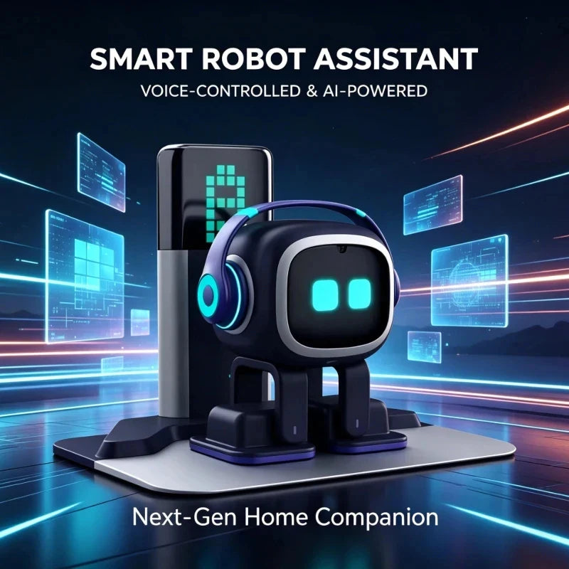 New AI EMO Robot Companion - Smart Desktop Pet with Large Model Access, Interactive Emotional Robot with Dancing