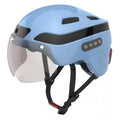 Bike Helmet with Built-in Camera,Quick Release Visor by Magnetic Point,Smart Taillight with Turn Signal,Bluetooth Calling & Play