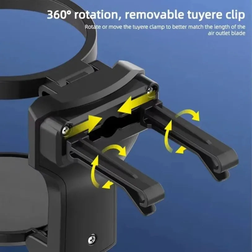 Portable Car Cup Holder Car Outlet Vent Drink Cup Stand Anti-slip and Stable 360° Rotate Removable Clip Car Interior Accessories
