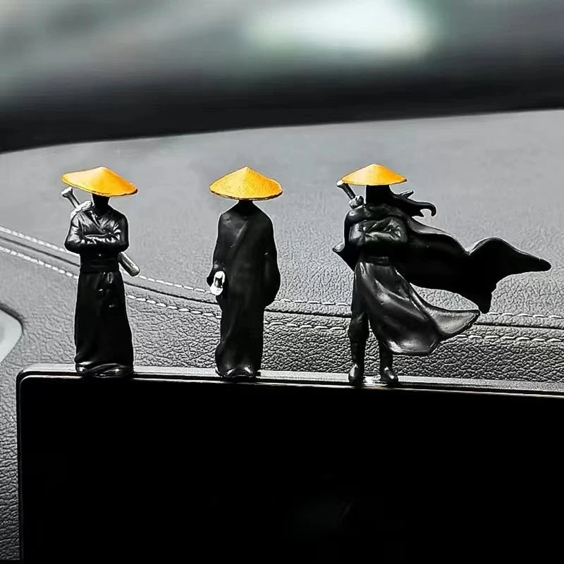 3Pcs PVC Ancientry Mini Car Ornaments Cute Car Decoration Accessories for Car Screen Center Console Novelty Best Car Gadgets