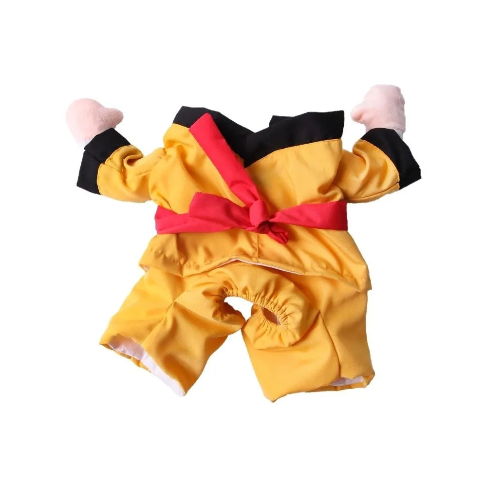 Funny Pet Taekwondo Costume Breathable Comfortable Cat Cosplay Costume Uniform Style Pet Transformational Outfit