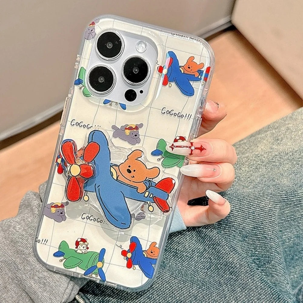 Korean Cute Cartoon Puppy Rotate Grip tok Griptok Pop Phone Holder Stand Support For iPhone Accessories Holder