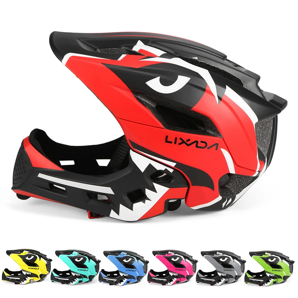 Kids Detachable Full Face Bike Helmet Children's Sports Child Cycling MTB Motorcycle Skateboarding Roller Skating Helmet
