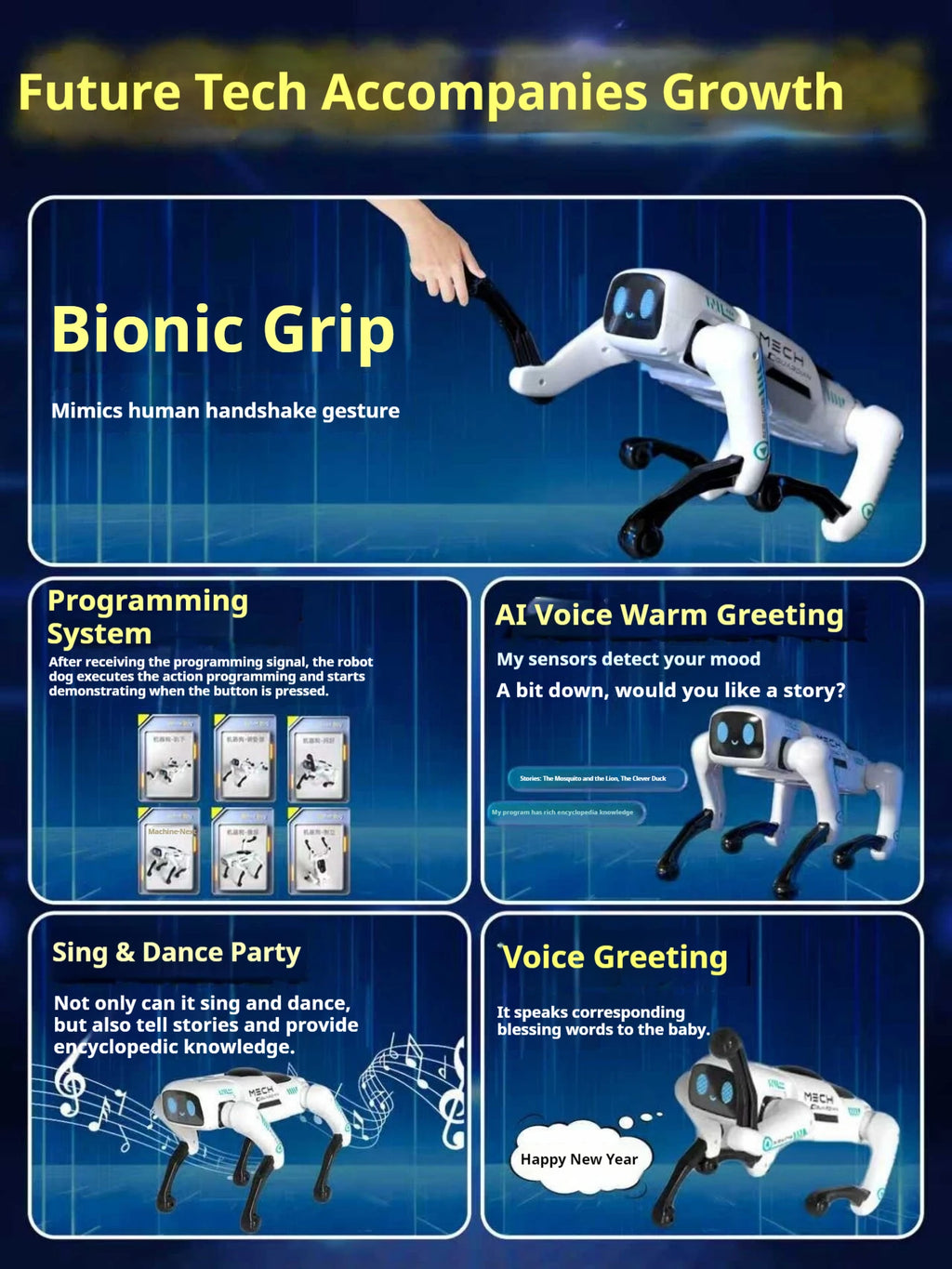 AI Smart Robot Dog Toy, 2026 New Remote Control Programmable Electronic Pet with Loading Basket, STEM Educational Gift for Kids