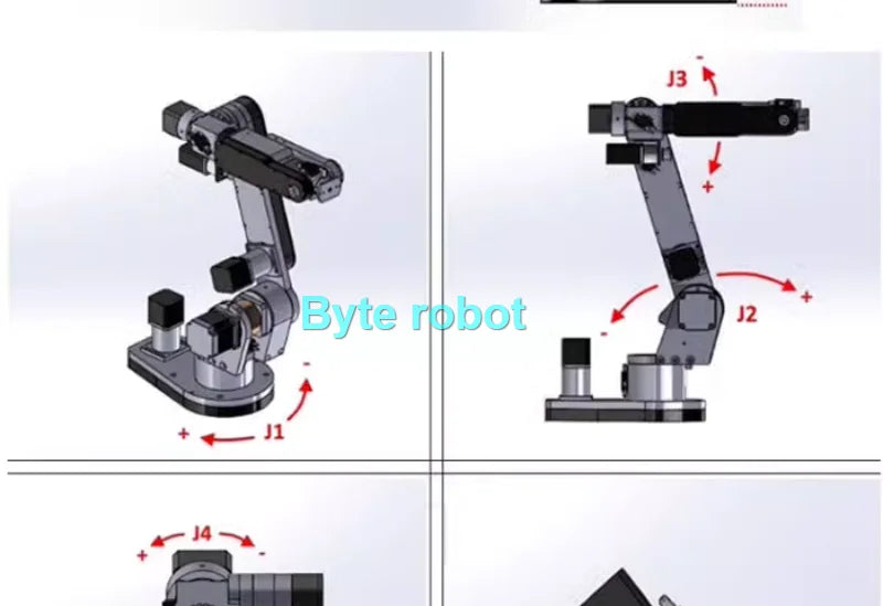 2Kg Load 6 Dof Robotic Arm Robot AR4 with Stepper Motor Excluding Controller for The Teaching Industry ROS Programmle Robot
