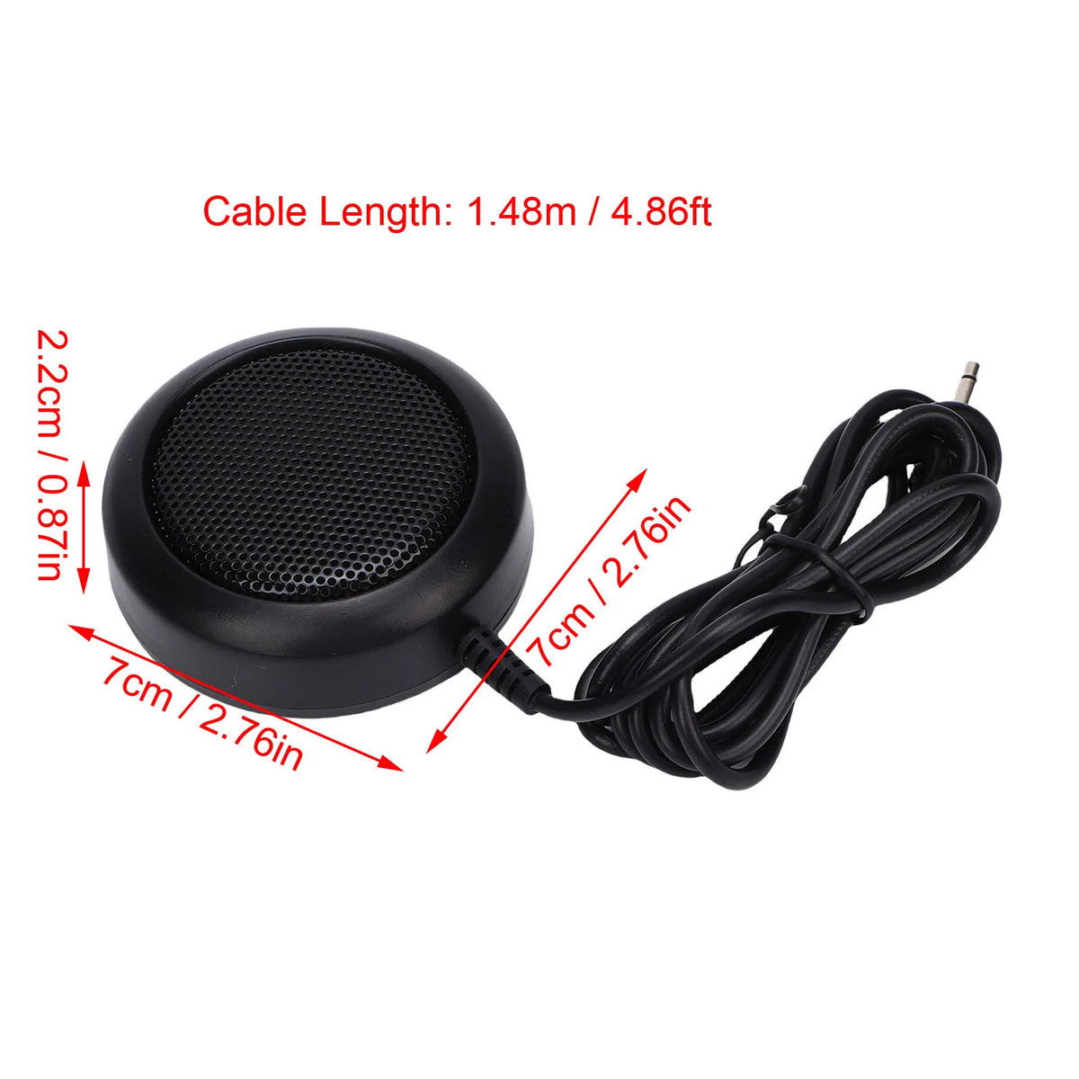 Car Radio External Speaker Fit for YAESU FT-1802M FT-1807M FT-1900R FT-1907R FT-7800R Round 3.5mm Plug 1W CB External Speaker