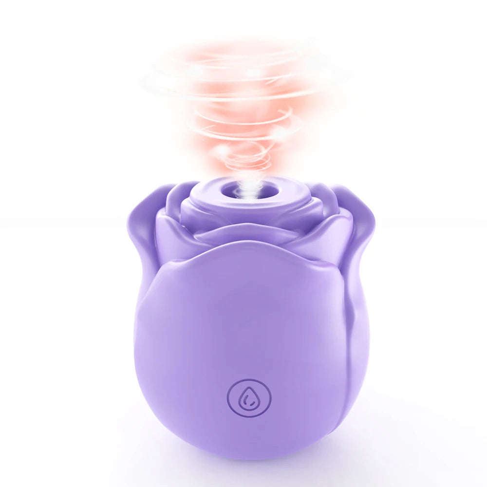 1PC Rose Flower 2 In 1 Vibrator Sucking Beating Nipple Clitoral Stimulator Powerful G-spot Vaginal Vibrator Sex Toys for Women