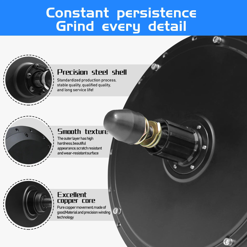 Ebike Fat Motor 48V 1000W 1500W Brushless Non-gear Front/Rear Hub Motor For Electric Bicycle Snow E-bike Fork Size 170mm 190mm
